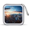 LOKLNEYK New York City Skyline DVD Case Large Storage Disc Wallet Bag Portable Zipper CD Case Holder CD Organizer Wallet 48 Capacity Hard Plastic DVD Cases for Car Home Travel view 1