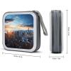 LOKLNEYK New York City Skyline DVD Case Large Storage Disc Wallet Bag Portable Zipper CD Case Holder CD Organizer Wallet 48 Capacity Hard Plastic DVD Cases for Car Home Travel view 2