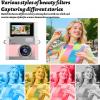 Upgrade Mini Digital Camera with 1.47 in LCD Screen, with 180 Flip Screen, Video Mode & Beauty Filters, Flip-Screen Retro CCD Portable Mini Keychain Digital Camera (32G,Yellow) view 3