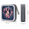LOKLNEYK Rabbit in Garland DVD Case Large Storage Disc Wallet Bag Portable Zipper CD Case Holder CD Organizer Wallet 48 Capacity Hard Plastic DVD Cases for Car Home Travel view 2