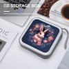 LOKLNEYK Rabbit in Garland DVD Case Large Storage Disc Wallet Bag Portable Zipper CD Case Holder CD Organizer Wallet 48 Capacity Hard Plastic DVD Cases for Car Home Travel view 4