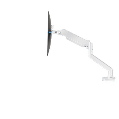 ADBWEKKF Single Monitor Arm Adjustable Gas Spring Single Monitor Stand Full Motion Rotating Single Monitor Stand for Home Office(White)