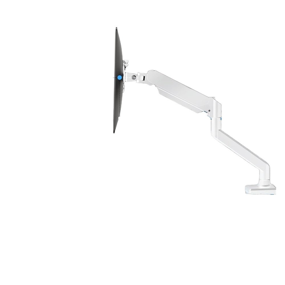 ADBWEKKF Single Monitor Arm Adjustable Gas Spring Single Monitor Stand Full Motion Rotating Single Monitor Stand for Home Office(White)
