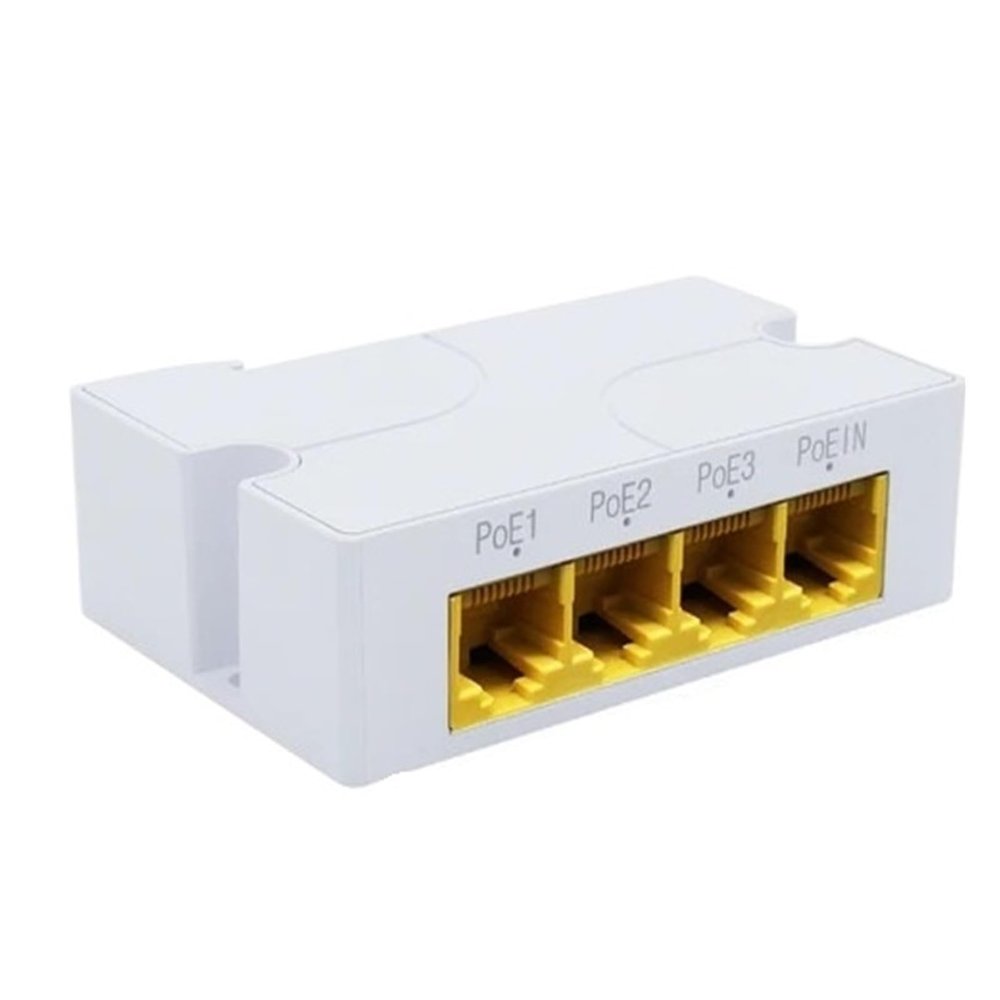 4-Port 100/1000M POE Extender Gigabit Network Switch Repeater IEEE802.3af/at and Play PoE Switch