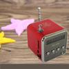 MARALANG TD-V26 Digital Portable Mini Fm Radio Receiver LED Loudspeaker Wireless Speaker MP3 Support SD/TF Card Red view 4