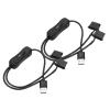 MECCANIXITY 2PCS USB to 4 Pin Fan Adapter 5V PWM to USB Adapter Cable with ON/Off Switch and 2-Way Splitter 11.8" for Computer PWM PC Fan Controller view 1