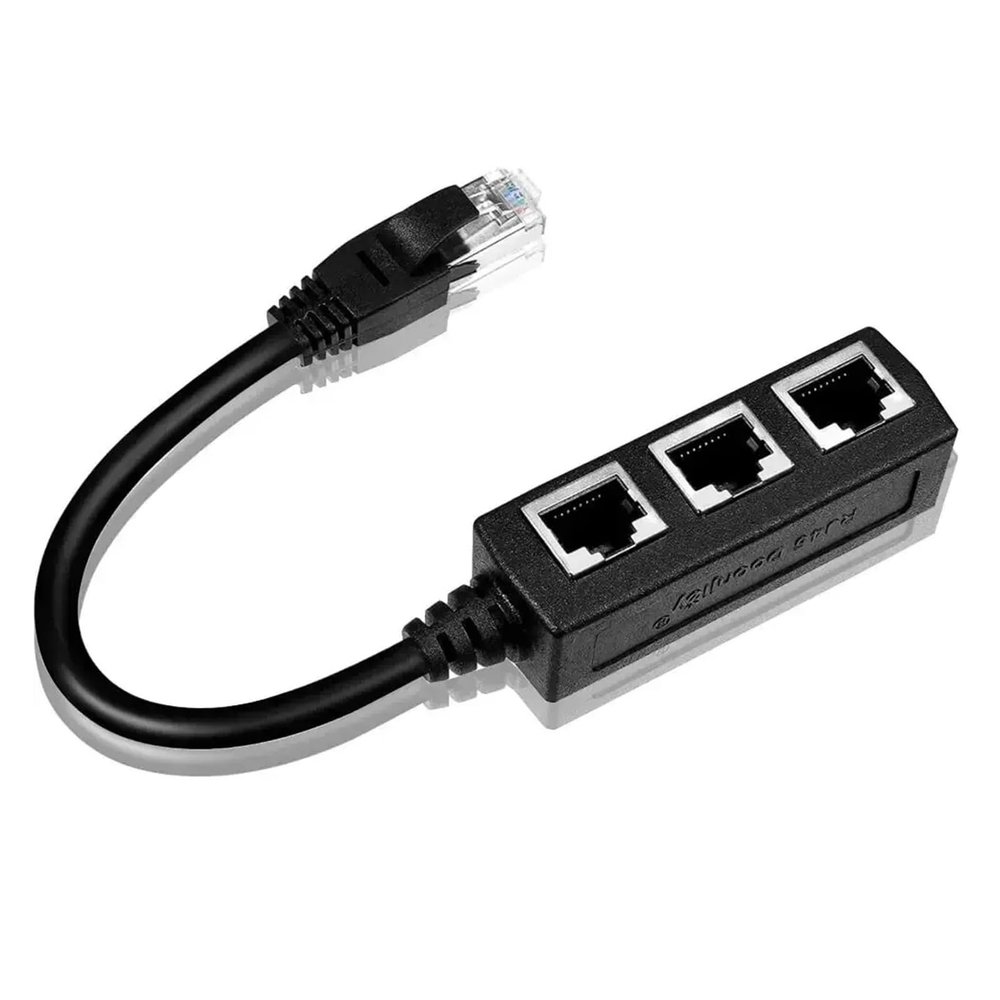 RJ45 Ethernet Splitter 1 to 3 Cable LAN Cat 6