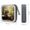 LOKLNEYK Squirrel Eats Nuts DVD Case Large Storage Disc Wallet Bag Portable Zipper CD Case Holder CD Organizer Wallet 48 Capacity Hard Plastic DVD Cases for Car Home Travel view 2