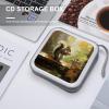 LOKLNEYK Squirrel Eats Nuts DVD Case Large Storage Disc Wallet Bag Portable Zipper CD Case Holder CD Organizer Wallet 48 Capacity Hard Plastic DVD Cases for Car Home Travel view 4