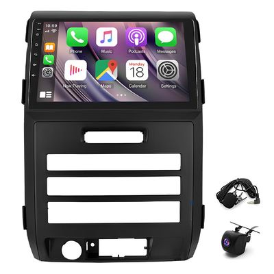 9 Inch Car Radio Stereo Upgrade for Ford F150 2009-2014 with Wireless CarPlay/Android Auto Support GPS Bluetooth WiFi FM/RDS AHD Backup Camera 2+64G