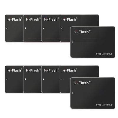 H-Flash 120GB SSD 10 Pack, 2.5'' SSD SATA III 6 Gb/s Internal Solid State Drive Up to 550 MB/s 3D TLC Cache for Laptop and PC Desktop Performance Boost (120GBx10, 2.5 inch)