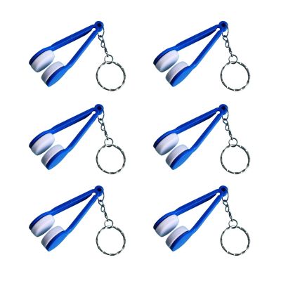 Portable Glasses Cleaner Tool, 7x2cm PVC Fingerprint Eraser with Keychain, No-Scratch Lens and Screen Cleaner for Sunglasses, Spectacles, Eyewear Accessories