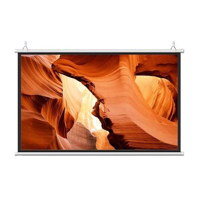 BTBZGFGNYU Manual Pull Down Projector Screen 30in 40in 50in Projection Screen Roll Up, Wall Mounted Ceiling Projection Screen for Home Theater, Office(50inch(16:9))