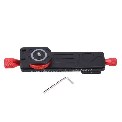 W 160 Macro Photography Rail Slider, High Accuracy Aluminum Alloy Focus Rail, Quick Release Plate with 1/4 Screw Hole, Smooth Rack and Pinion Movement for Mirrorless Cameras,