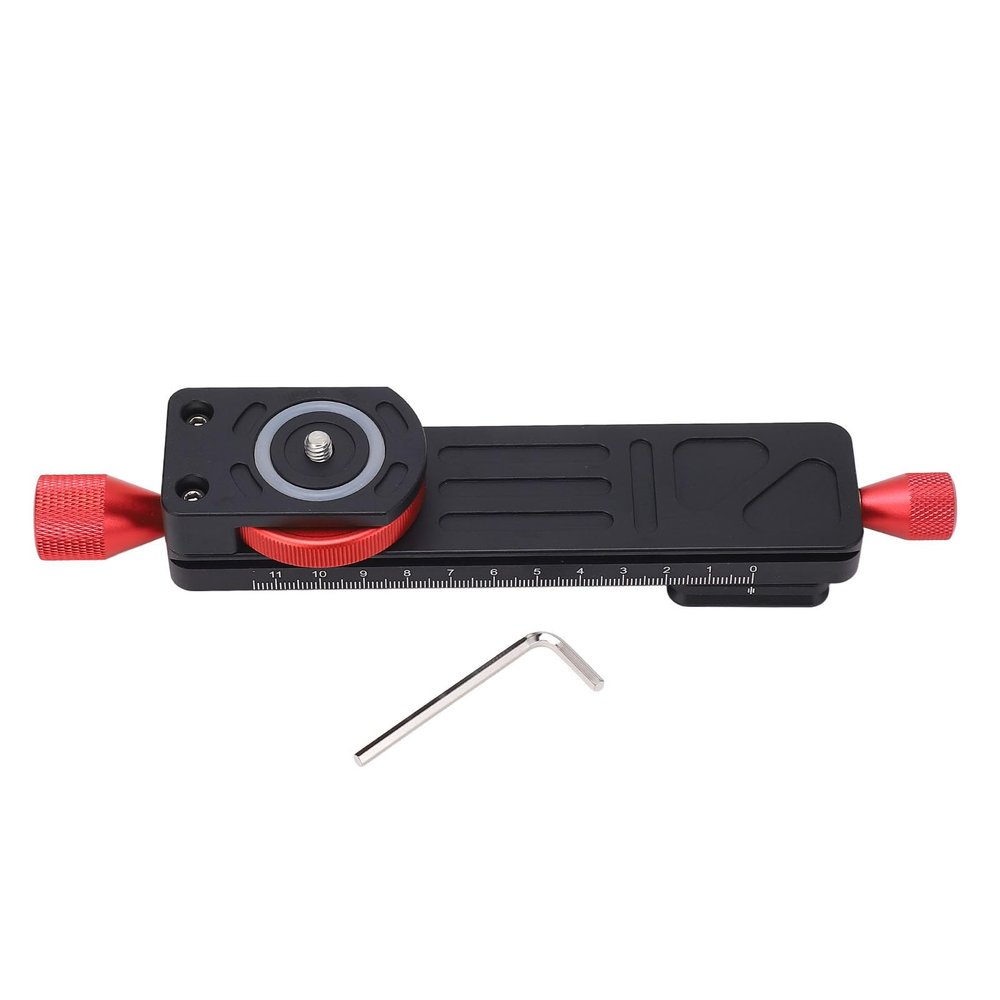 W 160 Macro Photography Rail Slider, High Accuracy Aluminum Alloy Focus Rail, Quick Release Plate with 1/4 Screw Hole, Smooth Rack and Pinion Movement for Mirrorless Cameras,