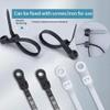 100pcs Self-locking Cable Tie, Multi-Purpose Cable Zip Ties with Screw Hole and Screws, Nylon Fasteners Cables Clips Management Heavy Duty Cables Zip Ties for Indoor Outdoor Use (Black) view 2