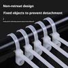100pcs Self-locking Cable Tie, Multi-Purpose Cable Zip Ties with Screw Hole and Screws, Nylon Fasteners Cables Clips Management Heavy Duty Cables Zip Ties for Indoor Outdoor Use (Black) view 3
