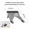 Vituord Laptop Wall Mount, Adjustable Laptop Holder, Vented Cooling Platform, with Pneumatic Extended Arm - Height Adjustable, Holds Up to 7KG, Fits 10 to 17 Inch Screen, White view 4