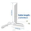Dual Band Antenna WiFi Cable for Asus WiFi 6e Antenna Tri Band Antenna 6GHz 5GHz 2.4GHz Gaming WiFi Antenna for ASUS ROG Crosshair VIII Extreme Motherboard Wireless Network Router Laptop White view 3