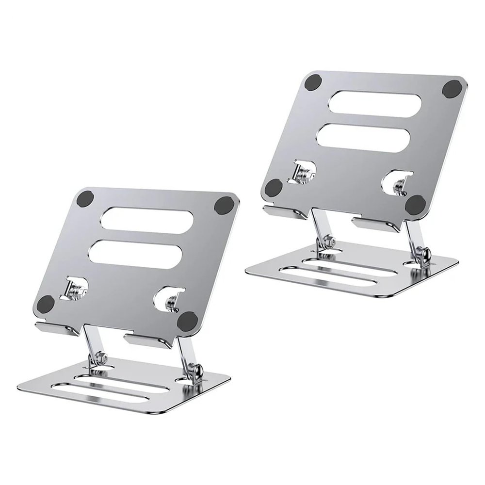 APIMKLF Portable Aluminum Alloy Foldable Holder - Universal Adjustable(2PCS Silver)
