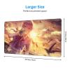 Anime Yuno Gasai Office Gaming Mouse Pad,Large Gaming Mousepad,Home Office Decor Waterproof Non Slip Rubber Stitched Edges Keyboard Extended Mat 16x29.5in view 2
