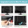 2 Pack Mini PC Mount Compatible with Lenovo ThinkCentre Tiny, Wall VESA and Under Desk Mount for Lenovo ThinkCentre Tiny Desktops M600 M700 M710Q M715q M720Q M800z M900 M910Q Mini Desktop Bracket view 3