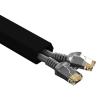 Cable Floor Cover, Floor Cord Protector, Cuttable, can be Bent at Will, Stable and Reliable, can Hold 1-2 Wires, for Home, Office(Black) view 1