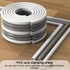 Cable Floor Cover, Floor Cord Protector, Cuttable, can be Bent at Will, Stable and Reliable, can Hold 1-2 Wires, for Home, Office(Black) view 2