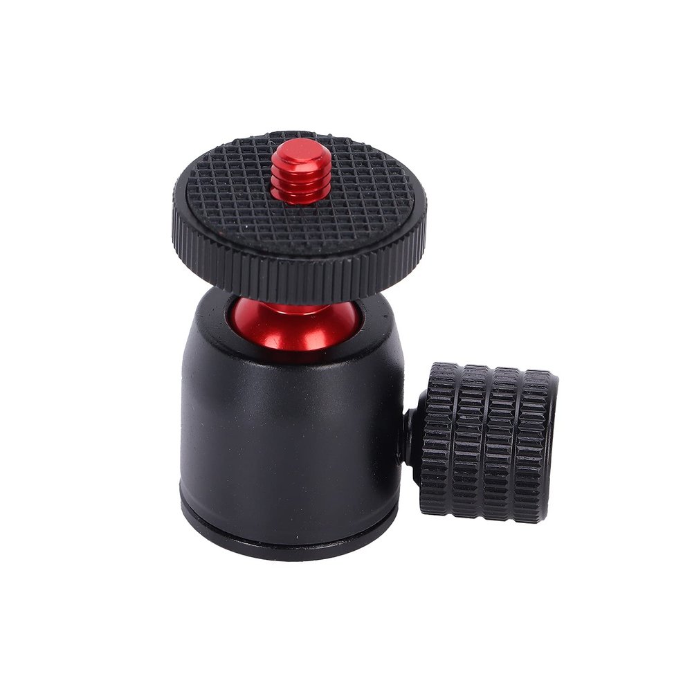 RASTKY 360 Tripod with 1/4 Inch Screw and Hot Shoe Mount Adapter Camera Light 1/4" (red Ball)