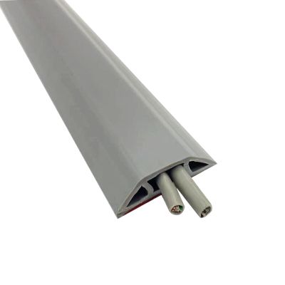 Cable Protector, PVC Cord Cover, Prevent Tripping, Self Adhesive Backing, Durable and Wear-Resistant, for Offices, Homes, Workshops, Hospitals(Gray,40mm/1.6in)