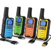 Wishouse K15 Walkie Talkies Long Range for Adults, Rechargeable Two-Way Radios 4 Pack, 2W FRS, 22 Channels, USB-C, Flashlight, NOAA/SOS, Quick Pair, for Camping & Hunting, Emergency Use view 1