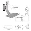 COYEUX Wall Mount Workstation, Monitor and Keyboard Wall Mount, Adjustable Angle, with Keyboard Tray 17.7/24.6 Inch, Fits 15-27 Inch Monitor, Opt for a Swivel Mount to Adjust Viewing Angles view 4