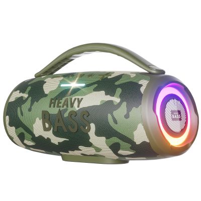 HEAVY BASS Speakers Bluetooth Wireless, 80W Max Loud Portable Speaker with Bass, 20H Playtime, IPX6 Waterproof, Dual Pairing, Gift Ideal for Adults Men Women Teen Boys Girls (Camo, Large)