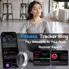 Smart Rings for Women Men,Sleep Tracking Wearable,Valentines Day Gifts,Fitness Tracker Ring with Step/Heart Rate/Blood Oxygen/Distance/Calorie,Clock Vibration,5ATM Waterproof, iOS&Android(Silver 10) view 2