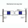 Automatic Swing Gate One-Way Door, Self-Closing One-Way Access Door, Self-Closing Safety Gate, Outdoor Access Control, for Hallways, Entrances, Libraries(Silver-Left,38cm/15in) view 2