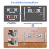 Automatic Swing Gate One-Way Door, Self-Closing One-Way Access Door, Self-Closing Safety Gate, Outdoor Access Control, for Hallways, Entrances, Libraries(Silver-Left,38cm/15in) view 4