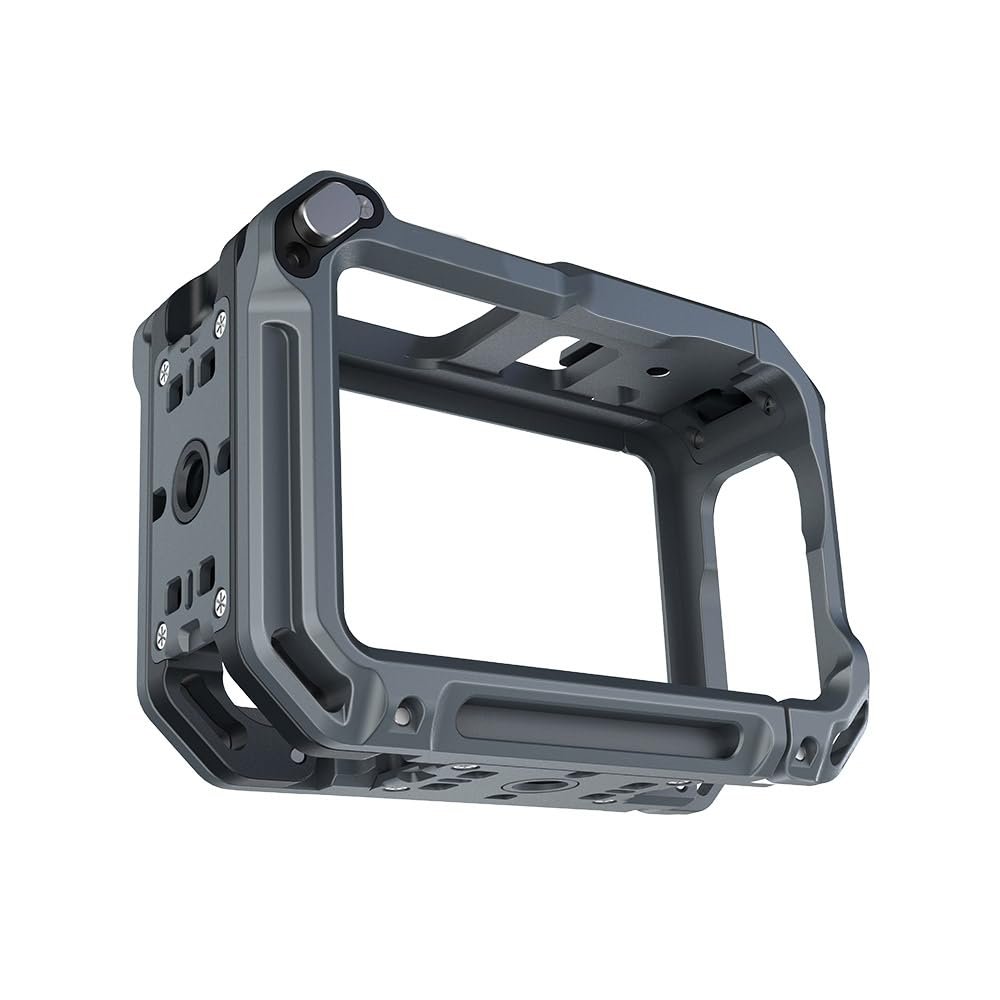 Rabbit Cage Aluminum Protective Case for DJI Osmo Action 6, Multifunctional Metal Frame with Cold Shoe and 1/4" Screw Expansion Adapter Mount Action Camera Accessories