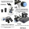 40X-1000X Compound Binocular Microscope with LED Illumination, Double Layer Mechanical Stage & Holder for Home Educational Use view 4