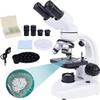 40X-1000X Binocular Microscope for Adults, Dual LED Illumination, Coarse & Fine Focus, Adjustable Eyepiece, with Storage Bag for Education and Lab Use view 1
