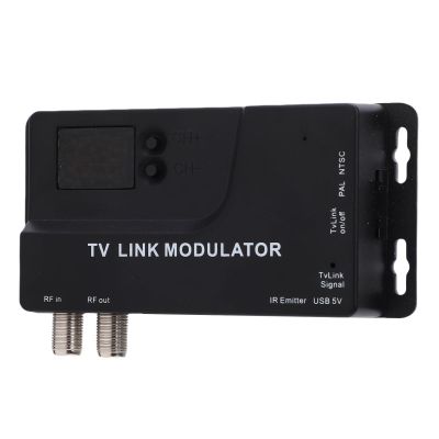 ASHATA RF Modulator, 471.25MHz to 885.25MHz HD Coaxial Converter with Channel Selector, for TV Game Console DVD Laptop PC Old TV Video Devices
