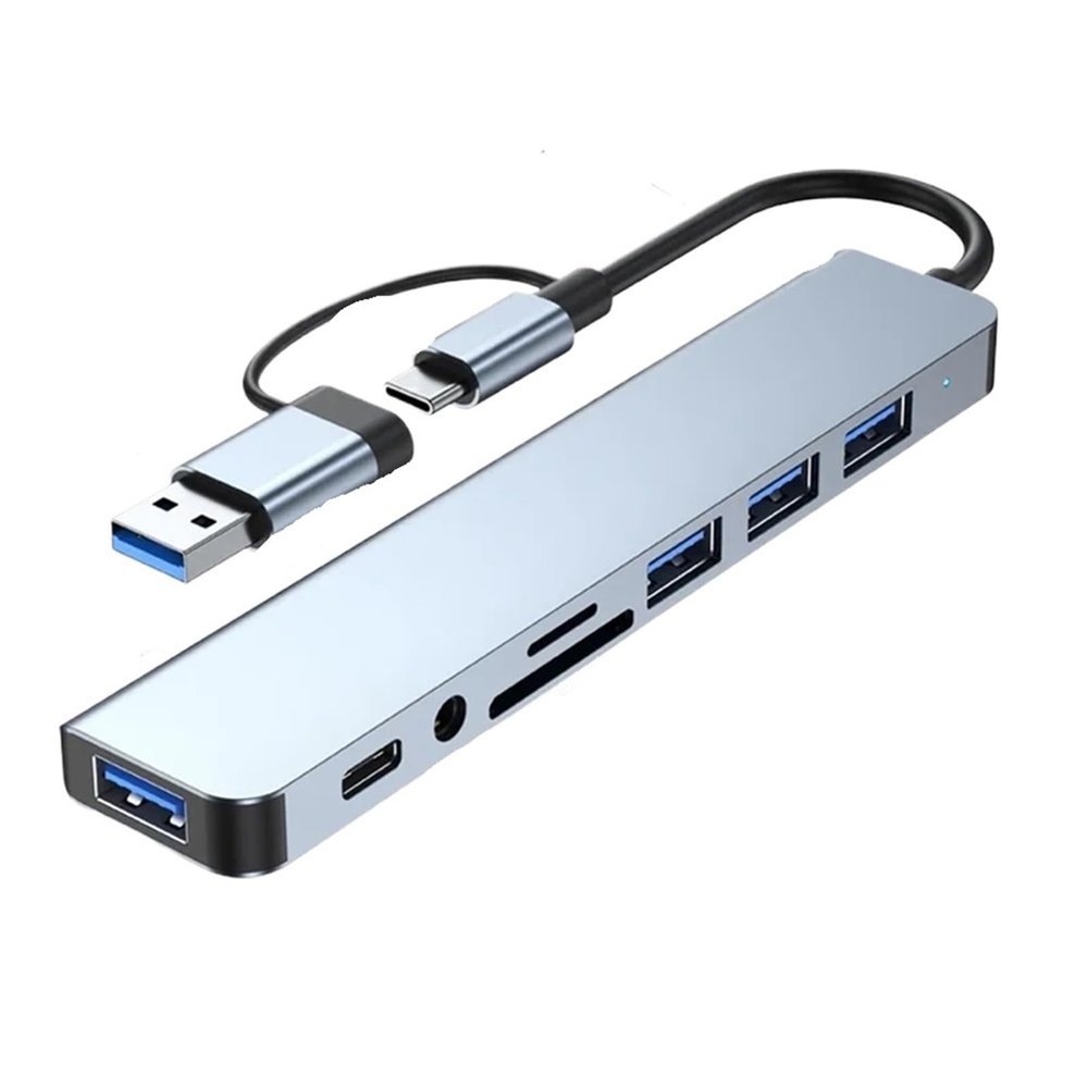 11-in-1 4K USB C 3.0 HUB TY>pe to HDMI-Compatible Adapter Dock PD 87W USB-C Splitter for Pro Air(8-in-2 HUB)