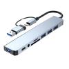 11-in-1 4K USB C 3.0 HUB TY>pe to HDMI-Compatible Adapter Dock PD 87W USB-C Splitter for Pro Air(8-in-2 HUB) view 1