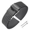 18mm 20mm 22mm 24mm Quick Release Silicone Watchband Rubber Sport Straps(Gray-Black,20mm) view 1