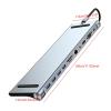 11 in 1 USB C Hub Triple Display with 4K HDMI-Compatible V/GA Ethernet USB C Dock for Pro/Air de*/ll Surface view 3