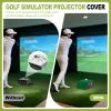 KULAMOON Golf Simulator Projector Cover, Heavy Duty Floor-Mounted Projector Enclosure with Cooling Fan& Artificial Turf-Total Protection for Your Golf Simulation view 4