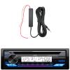 JVC KD-T92MBS Single DIN Marine Motorsports Bluetooth USB/AUX CD Player AM/FM Radio Stereo Receiver, 12V Stereo Radio Antenna Black Signal Reception Amplifier Booster Kit view 1