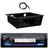 JVC KD-X38MBS Single DIN Marine Motorsports Bluetooth USB/AUX LED AM/FM Radio SiriusXM Ready Stereo Receiver W/Fully Enclosed Under Dash/Overhead Installation Mounting Kit, Antenna (Media Only) view 1