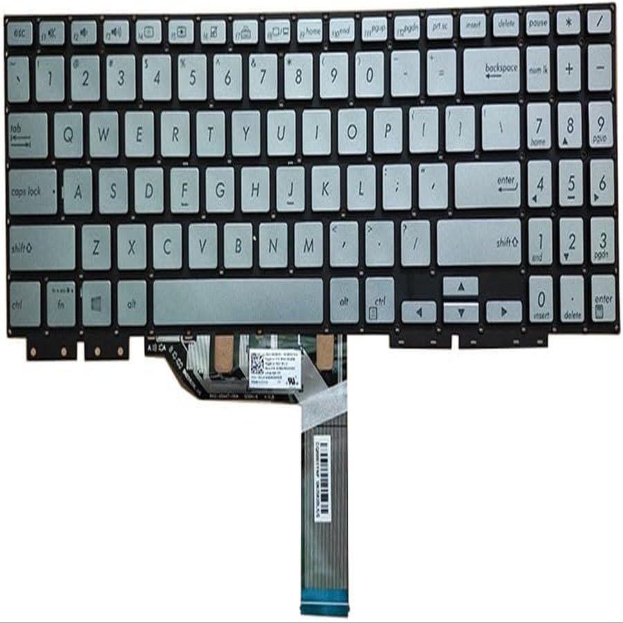 100% New Keyboard for ASUS Q507IQ Q508UG UM562IA UM562UG United States US with Backlit Silver