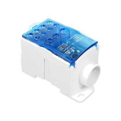 1 Pack UKK Distribution Blocks with Cover Junction Box Din Rail Terminal Block Wire Box Cabinet Wire Splitter C0innector