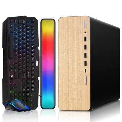 TechMagnet HP G4,Light Dual Premium Gaming Desktop Computer PC,Intel i5 Processor,GT 1030 2GB GDDR5,16GB RAM,512GB SSD,AI-Enabled RGB KBM,RGB Soundbar,Windows 11(Renewed)